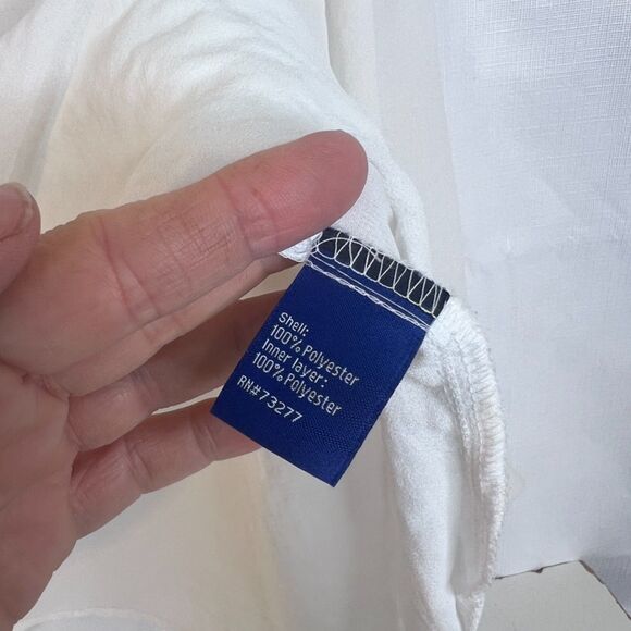 Apt 9 Satiny Flowy Blouse White Size XL Neutral Basic Minimalist Office Work - Picture 8 of 10